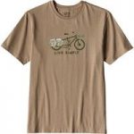 Patagonia Mens Live Simply Cargo Bike T-Shirt – Khaki